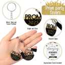 3 x 50 Sets Class of 2025 Graduation Prom Gifts Inspirational Keychain Motivational Congratulations Cards for Graduation Party (Black)