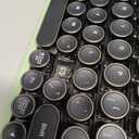 YUNZII QL75 Wireless Typewriter Hot Swap Retro Mechanical Keyboard,Punk Round Keycaps,RGB Backlit QMK/VIA Programmable,Multi-Device Keyboard with 2.4GHz/Type-C/BT5.0 (Green, Onyx Switch)