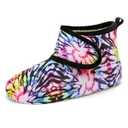 L-RUN Multi-Style Home Slippers, Comfy Fabric, Non-Skid, Ideal for Relaxing at Home Tie Dye Women:7-7.5, Men:5.5-6 M US