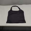 SUUKSESS Women Halter Tank Tops Double Lined Backless Y2K Trendy Going Out Tops (Medium, Black)