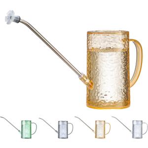 Long Spout Watering Can Indoor Plants, Small Watering Cans for House Plants, Flowers, Succulents 34oz (Brown)