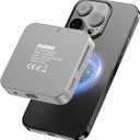 Magnetic M.2 NVMe SSD Enclosure & USB C Docking Station for iPhone MagSafe Portable SSD case, Magnetic External SSD &USB HUB 4K@60Hz HDMI, 10Gbps 100W PD Charging Compatible with iPhone 16