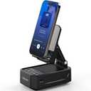 Cell Phone Stand with Instant Wireless Induction Bluetooth Speaker, No Bluetooth Pairing Needed, 1-Second Connection, HD Surround Sound, Practical Gifts for men, women, Dad, Mom, Hearing Impaired