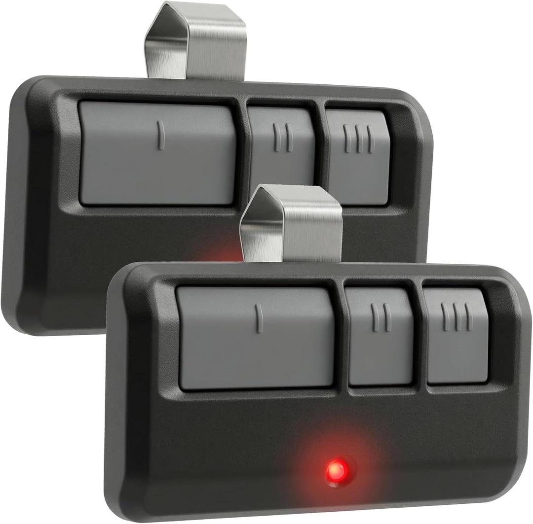 2 Replacement for Liftmaster Chamberlain Sears Craftsman 893MAX Garage Door Opener Remote 2 Pack (Grey)