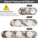 Natural Marble Wall Sconces 2-Light, Bulb Included, Alabaster Calacatta Viola Stone Modern Hardwired Wall Light Fixture with Milk Glass for Bathroom Vanity Bedroom Hallways Stairs, 1 Pack