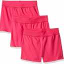 Hanes Little Girls' Jersey Short (Pack of 3) (Medium, Amaranth)