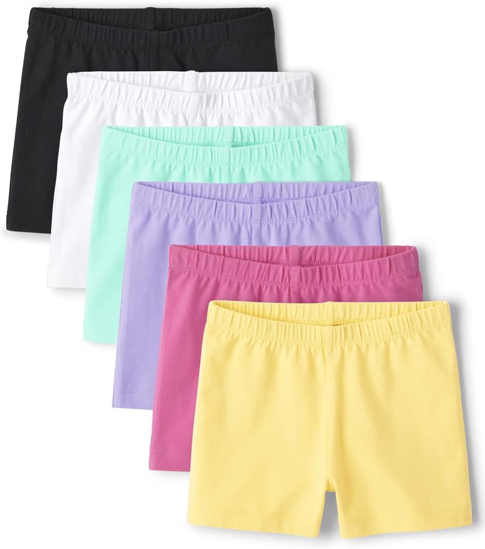 The Children's Place Girls Cartwheel Shorts (Medium, Multi Color 6-pack)