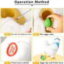 Plush Electric Stuffed Laying Egg Chicken Toy Doll with Sound Music Easter for Boys Girls