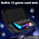 ProCase Slim Carrying Case for Nintendo Switch 2 2025, Travel Case Hard-Shell with 12 Game Card Slots, Switch 2 Protector Accessories -Black