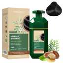 Black Hair Dye Shampoo 3 in 1 for Gray Hair Coverage, Herbal Ingredients Natural Shampoo Black Hair Dye for Women & Men/Ammonia-Free 520ml