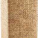 Casafield Laundry Hamper with Lid and Removable Liner Bag - Natural, Woven Water Hyacinth Square Laundry Basket Sorter for Clothes and Towels