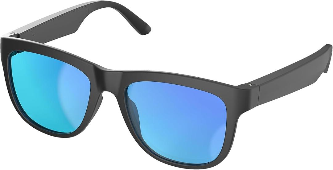 Deonut Smart Glasses Bluetooth-Audio Glasses for Men Women, Built-in Mic, Blue Light Filter Polarized Lenses for All Smart Devices Voice Assistant