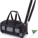 Sherpa on Wheels Indoor Pet Dog Carrier, Black Large for All Breed Sizes