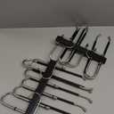 HUITEM Space Saving 6 Tier Pant Hangers, Anti-Slip, Stainless Steel, 2 Pack, Black