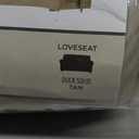 SureFit Cotton Duck Loveseat Box Cushion One Piece Slipcover, Furniture Cover, Relaxed Woven Fit, 100% Cotton, Machine Washable, Tan