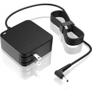 65W Round tip Laptop Charger for Lenovo Ideapad 3 1 5 310 320 330 S145 S340 Business Laptop Flex 5 4 14 15 V14 V15 V17 Yoga 510 710 ADLX65CCGU2A Quick Charging Adapter with Power Cord