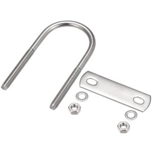 METALLIXITY U Bolts 4 Sets (M6x36x83mm), Round U Bolt 304 Stainless Steel with Accessories - for Construction, Pipe