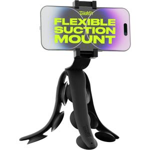 Tenikle PRO Jet Black - Flexible Tentacle Tripod for Mobile Phone and Action Camera GoPro, Insta360, DJI Osmo, Bendable Suction Cup Camera Mount & Holder, iPhone & Android Compatible