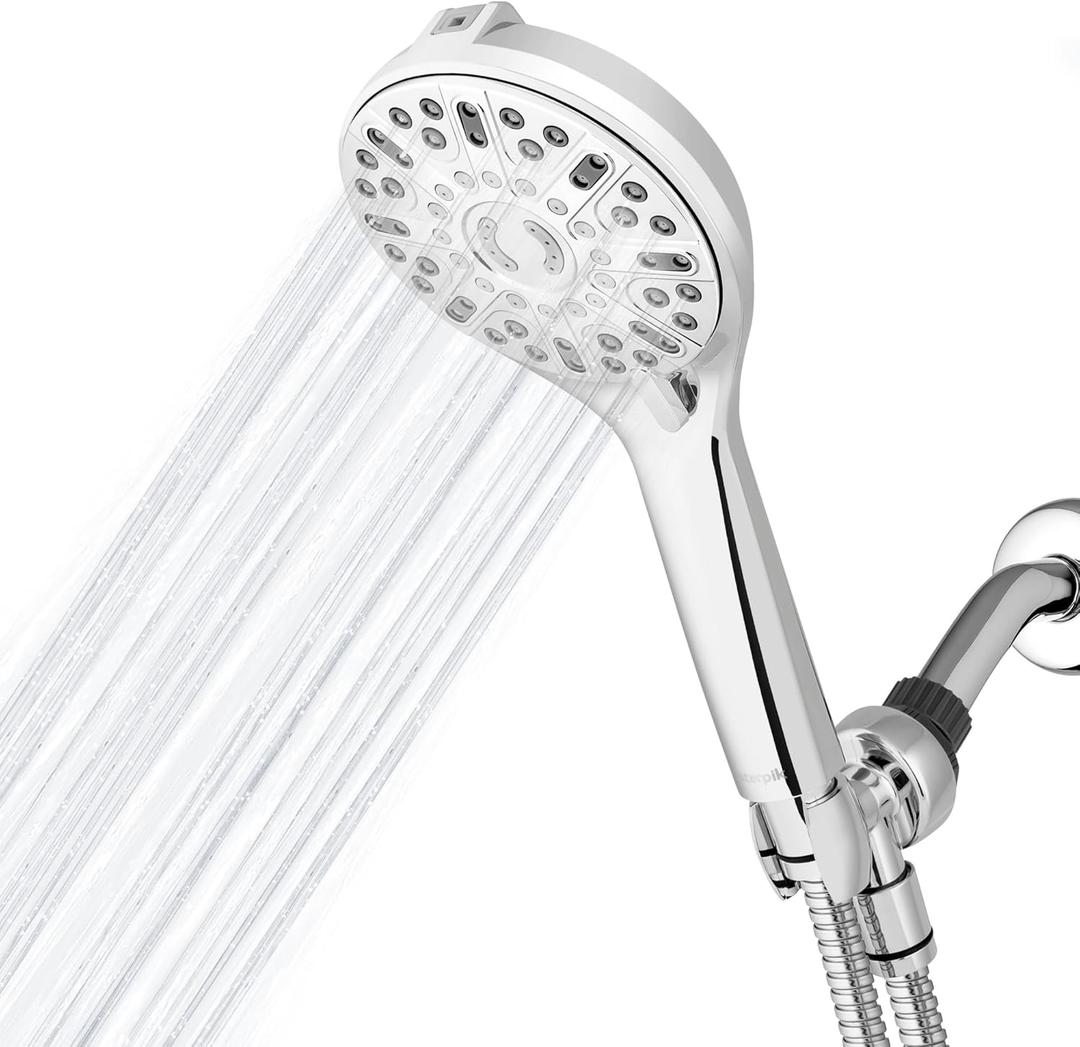 Waterpik ShowerClean Pro Hand Held Shower Head High Pressure Rinser With Built-in Power Jet Wash