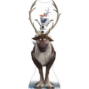 Cardboard People Sven & Olaf Life Size Cardboard Cutout Standup - Disney's Frozen (2013 Film), One Size