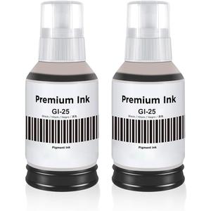 storcfe 135ML GI-25 Pigment Refill Bottle Ink Replacement for Canon 25 GI-25 GI25 Ink Work for Canon MegaTank GX2020 GX1020 Printer, Black, 2-Pack