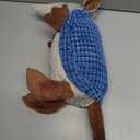 Hollypet Plush Dog Squeaky Toy Stuffed Armadillo Animal Pet Puppy Chew Toys with Clean Teeth for Small Medium Large All Breed Sizes Dogs, Blue, 14 in