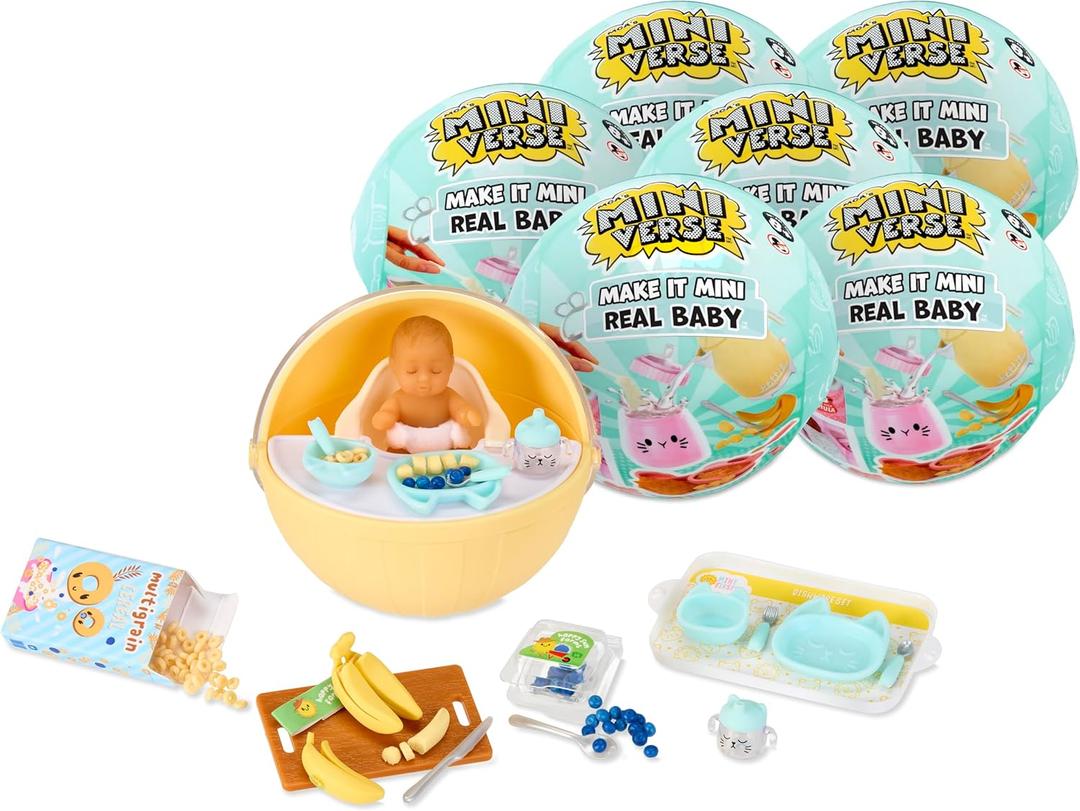 Make It Mini Real Baby Make It Mini Baby Food (2 Pack) Mini Collectibles - Blind Pack, DIY, Realistic Miniature, Playset, Bottles, Replica Food, Collectors, Girls Toys, Gifts 8+, NOT Edible