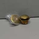 PRIMSOPH Tip-Toe Tub Drain Trim Kit with One Hole Overflow Faceplate Conversion Kit Assembly Universal Fine Coarse Thread Replacement Brushed Gold