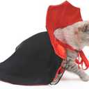 2 x Dog Cat Vampire Cloak Costume, Pet Halloween Cape for Small Medium Dogs Cats Puppy