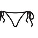 Bikini Bottom Part, Red Color, Size L