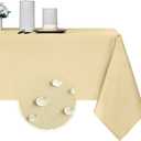 Obstal 210GSM Rectangle Table Cloth - Heavy Duty Water Proof Microfiber Tablecloth, Decorative Fabric Table Cover for Outdoor and Indoor Use (Champagne,54 x 54 Inch)