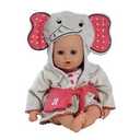 ADORA Bath Time Babies Collection, 13" Baby Doll and Clothes Set, Made with Fresh Powder Scent and Exclusive QuickDri Vinyl Body, Birthday Gift for Ages 1+ - Elephant