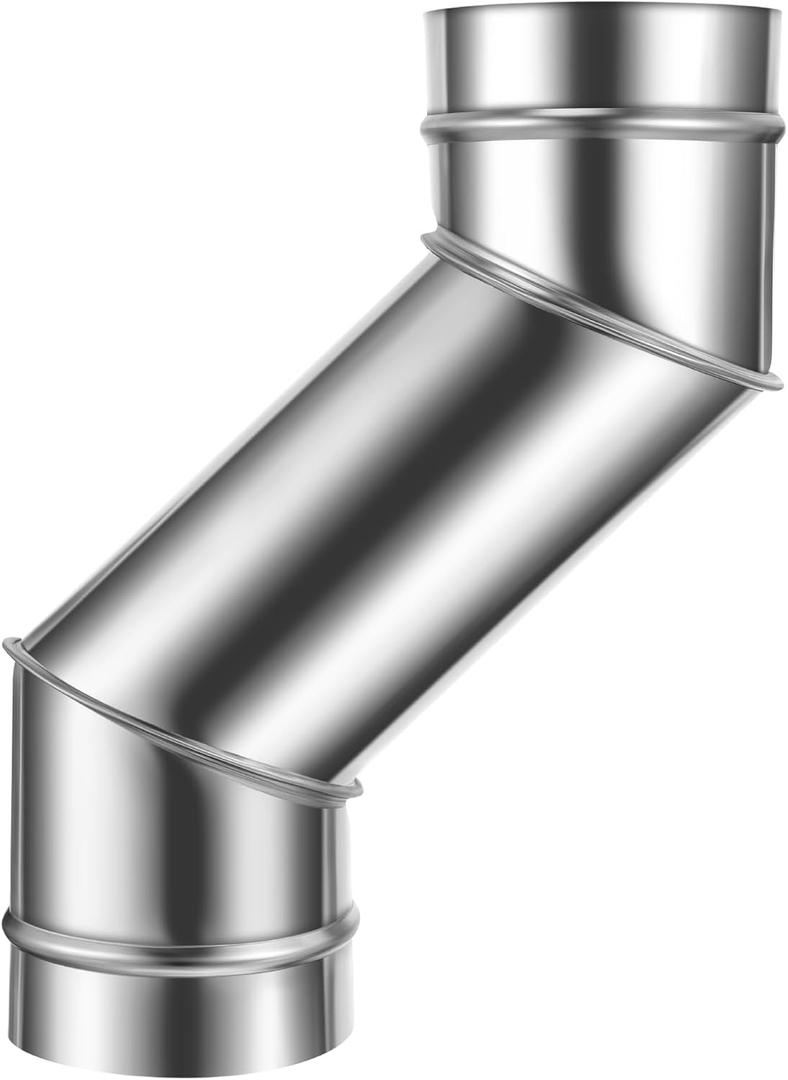 4 Inch Round Metal Duct Offset Dryer Vent Pipe Elbow Tube Duct Connector for HVAC, Ductwork Offsets Around Obstacles