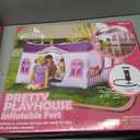 Play 10 Kids Princess Castle Tent for 2-3 Kids Indoor/Outdoor Playhouse for Toddlers Polyvinyl Chloride PVC 1 pcs Foldable Kids Play Tent Casita House - Pink Flower House 37x28x40 in, Princess Castle