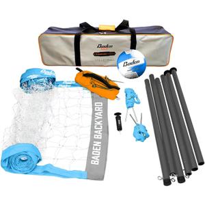Baden Volleyball Net Set, Volleyball Bag, Adjustable Poles, & Boundary Lines, Portable Volleyball Net for Backyard or Outdoor Activities for Men, Women & Kids, 1-Pack