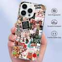 Winter Merry Christmas Case for iPhone 16 Pro Max,Christmas Aesthetic Collage, Trendy Soft TPU Bumper Cover Case for iPhone 16 Pro Max