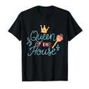 Queen of the House Mothers Day T-Shirt Size L