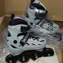 SUPER YOUNGSTER Adjustable Inline Skates for Boys Girls Ages 4-12 with Light Up Wheels, Roller Skates Blades for Youth Kids Indoor & Outdoor Beginners