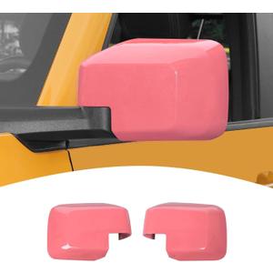 For Bronco Side Mirror Cover Trim Pink for Ford Bronco 2021 2022 2023 Pink Exterior Accessories 2pcs (for Mirror Without Light & Not for Sport)