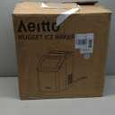 Aeitto Nugget Ice Maker Countertop, 55lbs/Day, Large Capacity Chewable Ice Maker, Rapid Ice Release in 5 Mins, Self-Cleaning with Stainless Steel Housing Ice Machine for Home Office and Party, Silver