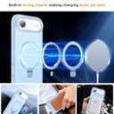 ZHK Liquid Silicone Designed for iPhone Air Case with Magnet Stand, [Precise Camera Lens Protection][Mil-Grade Drop Shockproof][Soft Anti-Scratch Microfiber Lining] Slim Fit Cover,Baby Blue (iPhone Air 6.5 inch)