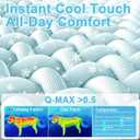 Cooling Mat for Dogs Cats,Pet Dog Cooling Mat Blanket for Dogs,36x24, Blue | Q-Max>0.5 Thin Breathable Anti-Slip Bottom Washable Cooling Dog Bed,Cool Relief & Portable for Travel Pet Cooling Mat