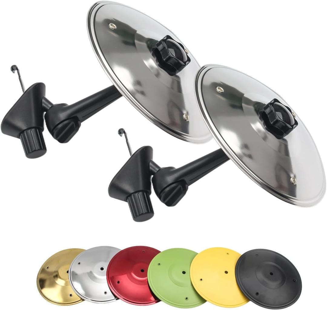 Car Cymbal Air Vent Clip - Mini Drum Crash Cymbal for Dashboard, 2-Pack Rhythmic Fun Gadget for Road Trips & Traffic Jams, Easy Install Music Toy for Drivers & Music Lovers, 5.5 Inch Sliver