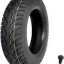 3.50-10 Scooter Tubeless Tire, 10 Inch Electric Bike tire, Tire for Front/Rear Replacement, for Adly Breeze 50 and Sprint 50 and compatible with other 50cc Scooters [Bent Mouth Valve]