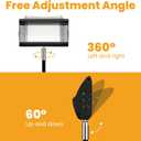 Trade Show Booth Lights, LED Display Lighting For Trade Shows,Portable Exhibit Arm Lighting,Connectable Craft tradeshow Lights Include Clamps,Mounting Brackets,Power Cables,Connect Cables (3pcs Black)
