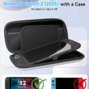 ZOVIKKIC Switch 2 Case for Nintendo Switch 2, Hard Shell Travel Case with 10 Game Card Slots, Slim Protective Carrying Bag for Console & Accessories (White)