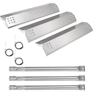 Hiorucet Grill Replacement Parts for Kitchen Aid Grill Models 720-0787D, 720-0953, 730-0953, 720-0953A, Stainless Steel Heat Plates and Grill Burners for Kitchen Aid 720-0787D
