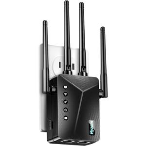 2026 WiFi Extender Signal Booster for Home & Outdoor - 5X Faster Internet Booster with Ethernet Port, Covers 13,000+ Sq.Ft House & Yard | Long Range Wireless Repeater Amplifier, Works with Any Router (Black)