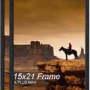 A PLUS MAX 15x21 Picture Frame Set of 2 Black Light Weight Wall Mount