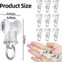 Barydat Curtain Track Roller Hooks Rail Pulleys Runners Plastic Ceiling Gliders Window Rod Dual Wheel Roller Carriers Mounted Curtain Track for Window Rail Rod Room Dividers(30 Pcs)